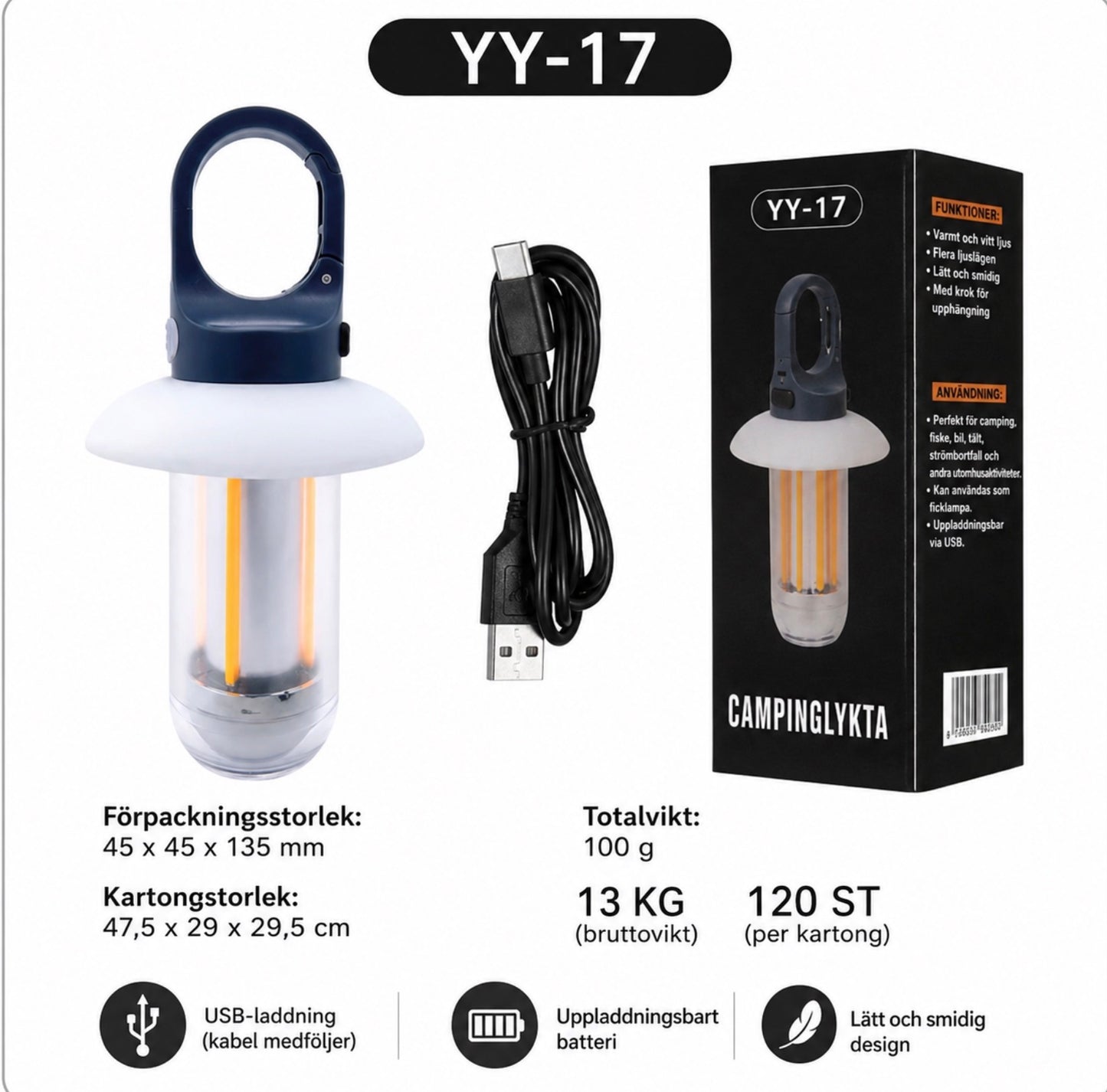 Smidig LED-Lykta