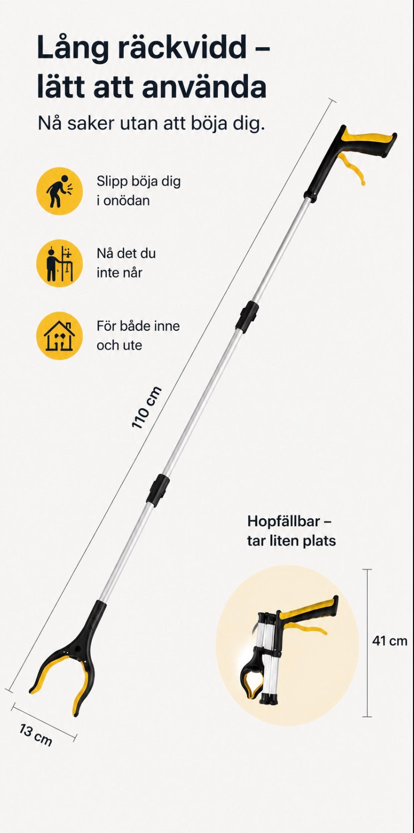 💛 Ont i rygg eller stela leder? Gör vardagen lite enklare.