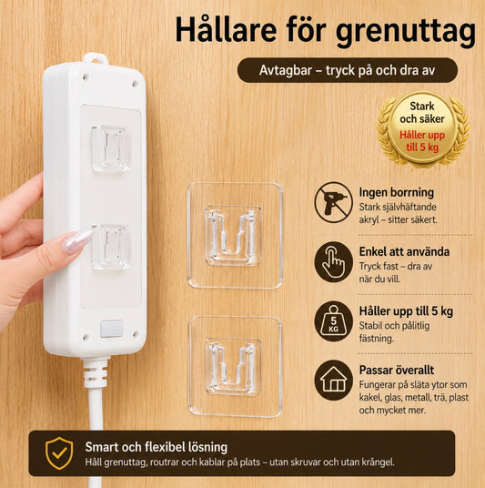 Självhäftande Väggfästen 5/10-pack