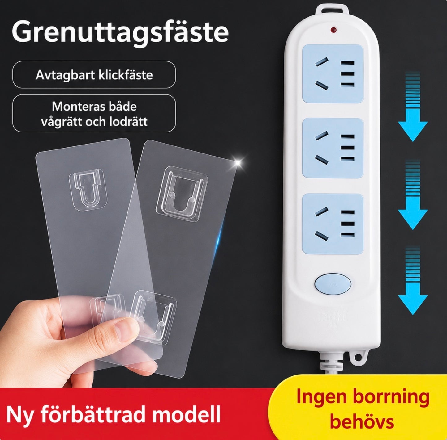 Självhäftande Väggfästen 5/10-pack